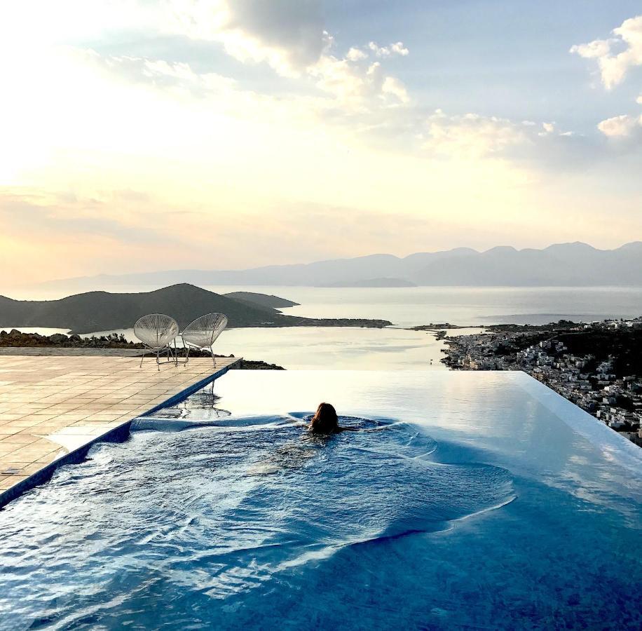 Villa Estee, Luxury Villa With Private Infinity Pool And Jacuzzi Elounda  Exterior photo